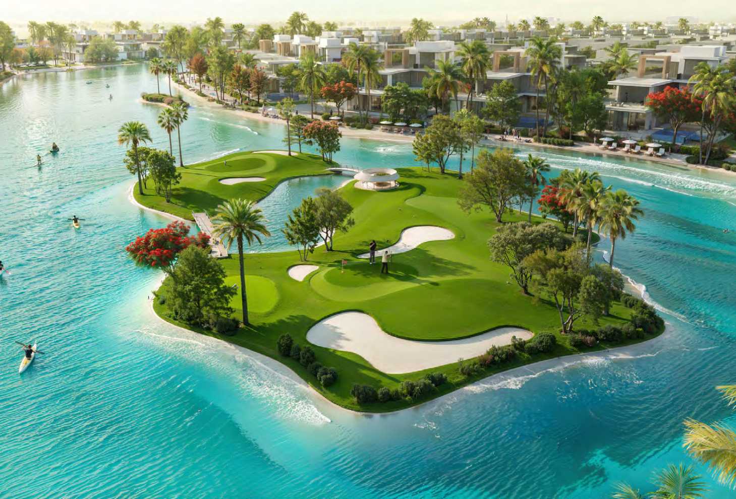 Luxury townhouses and villas at DAMAC ISLANDS with tropical-inspired amenities